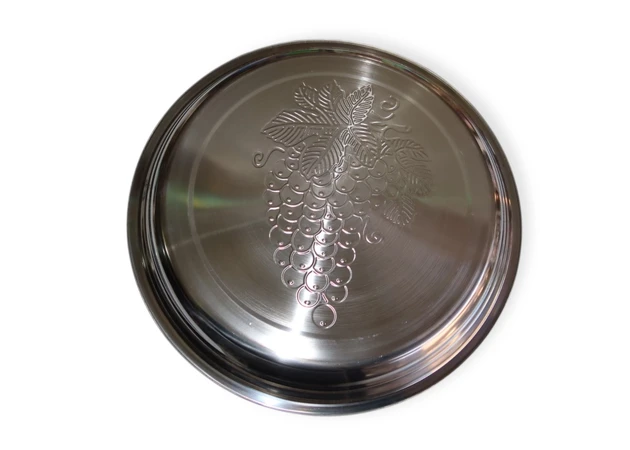 Фото 3 - Піднос з нержавіючої сталі круглий 45 см, MT-6891