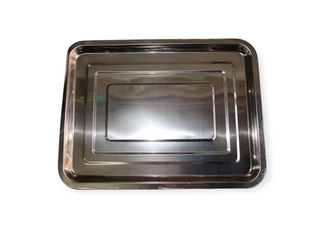 Фото 1 - Піднос з нержавіючої сталі прямокутний 45x35 см, MT-767