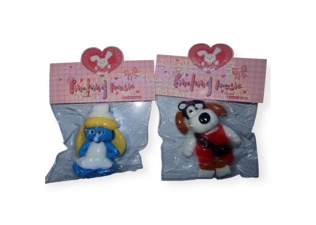 Фото 2 - Силіконова іграшка «Смурфік та собака» , MT-1362