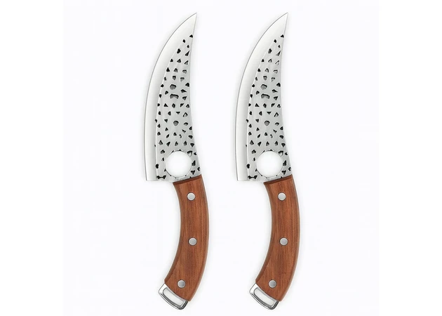 Фото 1 - Мисливський ніж з нержавіючої сталі 26 см та деревʼяною ручкою , MT-1088