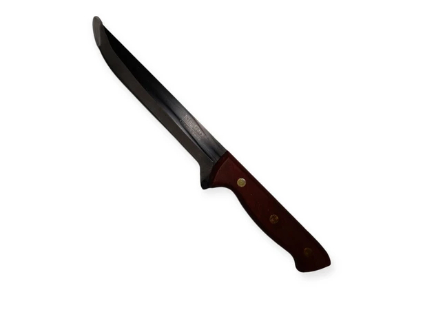 Фото 1 - Кухонний ніж з нержавіючої сталі з ручкою із дерева 29,5 см , MT-1102-1