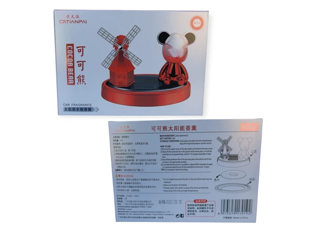 Фото 2 - Автомобільні освіжувачі повітря на сонячній батареї у вигляді ведмедика, MT-1305