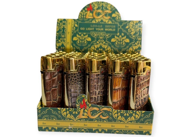 Фото 1 - Запальничка (Turbo полум’я) шкіряний принт, H02594