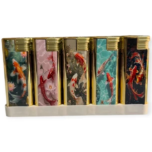 Запальничка (Turbo полум’я) принт з рибками, H02599