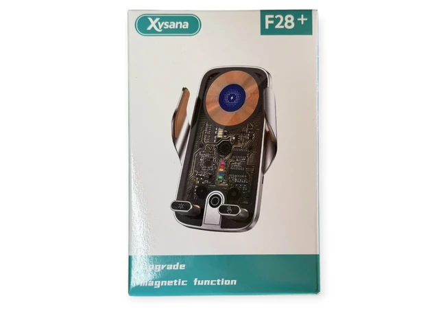 Фото 1 - Автомобільний тримач для телефону Xysana F28+ з бездротовою зарядкою