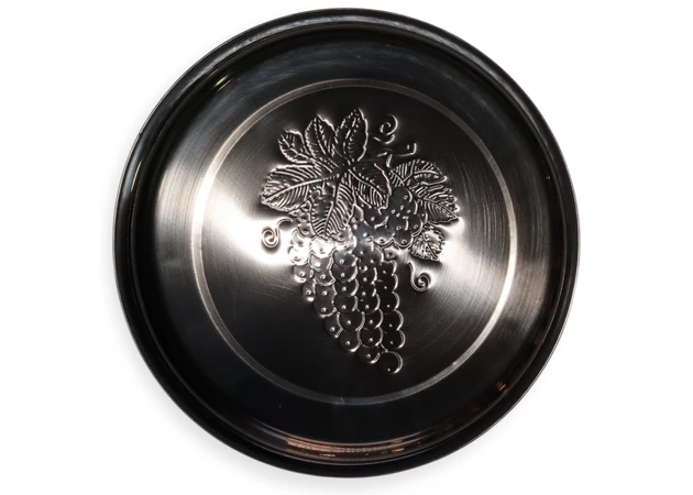 Фото 2 - Піднос з нержавіючої сталі круглий 28 см