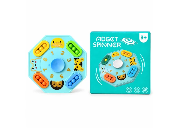Фото 1 - Дитяча іграшка-антистрес Fidget Spinner з кульками, цифрами та тваринками